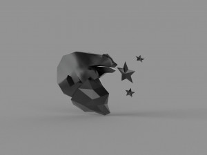 3D LOW POLY BEAR PRINTABLE MODEL Modello 3D