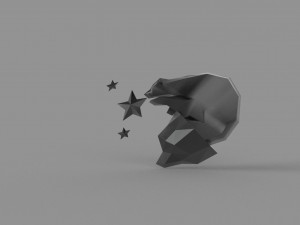 3D LOW POLY BEAR PRINTABLE MODEL Modello 3D