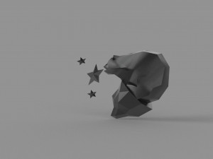 3D LOW POLY BEAR PRINTABLE MODEL Modello 3D