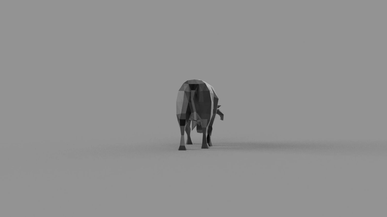 3D LOW POLY BULL PRINTABLE MODEL 3D Model .c4d .max .obj .3ds .fbx .stl .blend 