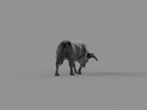 3D LOW POLY BULL PRINTABLE MODEL 3D-Modell