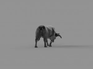 3D LOW POLY BULL PRINTABLE MODEL 3D Model