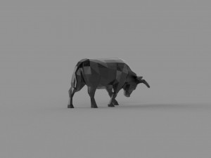 3D LOW POLY BULL PRINTABLE MODEL 3D-Modell