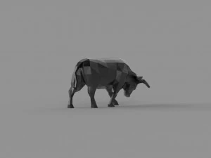 3D LOW POLY BULL PRINTABLE MODEL 3D Model