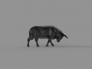 3D LOW POLY BULL PRINTABLE MODEL 3D-Modell
