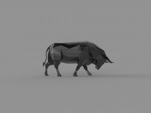 3D LOW POLY BULL PRINTABLE MODEL 3D-Modell