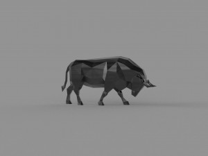 3D LOW POLY BULL PRINTABLE MODEL 3D-Modell