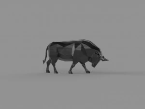 3D LOW POLY BULL PRINTABLE MODEL 3D Model