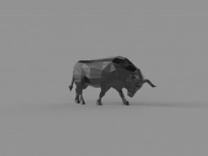 3D LOW POLY BULL PRINTABLE MODEL 3D-Modell
