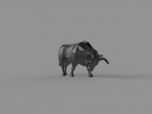 3D LOW POLY BULL PRINTABLE MODEL 3D-Modell