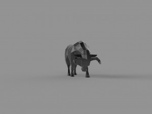 3D LOW POLY BULL PRINTABLE MODEL 3D-Modell