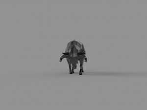 3D LOW POLY BULL PRINTABLE MODEL 3D-Modell