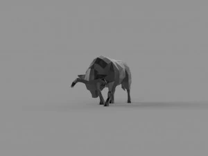3D LOW POLY BULL PRINTABLE MODEL 3D Model