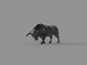 3D LOW POLY BULL PRINTABLE MODEL 3D Model