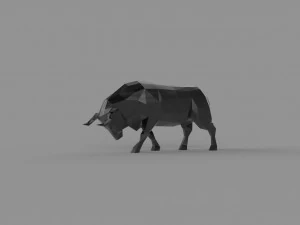 3D LOW POLY BULL PRINTABLE MODEL 3D Model