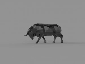 3D LOW POLY BULL PRINTABLE MODEL 3D Model