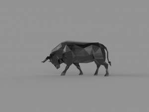 3D LOW POLY BULL PRINTABLE MODEL 3D-Modell