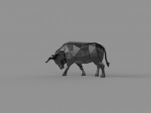 3D LOW POLY BULL PRINTABLE MODEL 3D-Modell