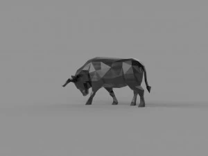 3D LOW POLY BULL PRINTABLE MODEL 3D Model
