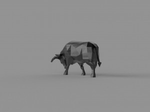 3D LOW POLY BULL PRINTABLE MODEL 3D-Modell