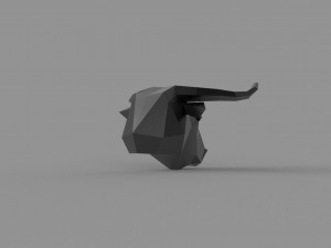 3D LOW POLY BULL HEAD MASK PRINTABLE MODEL 3D Model