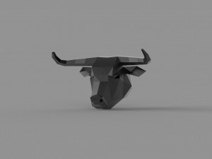3D LOW POLY BULL HEAD MASK PRINTABLE MODEL 3D Model