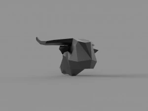 3D LOW POLY BULL HEAD MASK PRINTABLE MODEL 3D Model