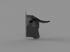 3D LOW POLY BULL HEAD MASK PRINTABLE MODEL 3D Model