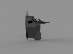 3D LOW POLY BULL HEAD MASK PRINTABLE MODEL 3D Model