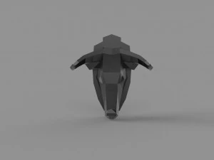 3D LOW POLY BULL HEAD MASK PRINTABLE MODEL 3D Model