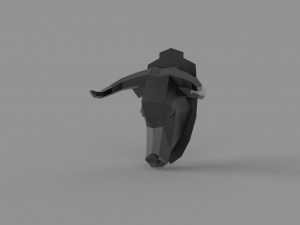 3D LOW POLY BULL HEAD MASK PRINTABLE MODEL 3D Model