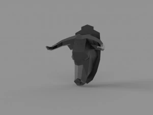3D LOW POLY BULL HEAD MASK PRINTABLE MODEL 3D Model