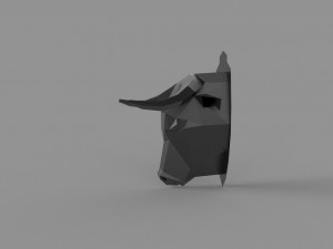 3D LOW POLY BULL HEAD MASK PRINTABLE MODEL 3D Model