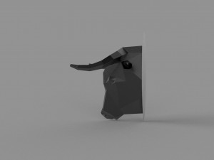 3D LOW POLY BULL HEAD MASK PRINTABLE MODEL 3D Model