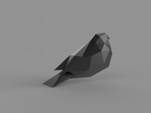 3D LOW POLY BULLFINCH PRINTABLE MODEL 3D-Modell