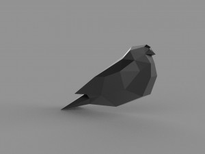 3D LOW POLY BULLFINCH PRINTABLE MODEL 3D-Modell