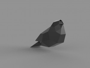 3D LOW POLY BULLFINCH PRINTABLE MODEL 3D-Modell
