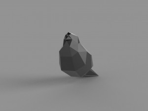 3D LOW POLY BULLFINCH PRINTABLE MODEL 3D-Modell
