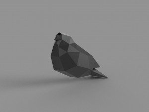 3D LOW POLY BULLFINCH PRINTABLE MODEL 3D-Modell