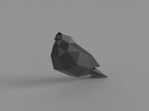 3D LOW POLY BULLFINCH PRINTABLE MODEL 3D Model