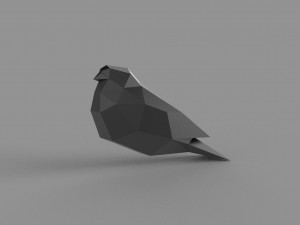 3D LOW POLY BULLFINCH PRINTABLE MODEL 3D-Modell