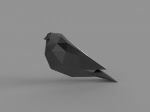 3D LOW POLY BULLFINCH PRINTABLE MODEL 3D-Modell