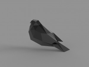 3D LOW POLY BULLFINCH PRINTABLE MODEL 3D-Modell