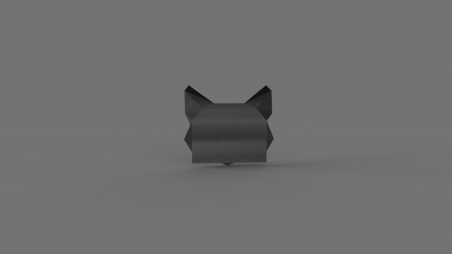 3D LOW POLY CAT FACE PRINTABLE MODEL Model 3D .c4d .max .obj .3ds .fbx .stl .blend 