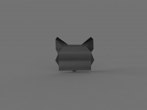 3D LOW POLY CAT FACE PRINTABLE MODEL 3D-Modell