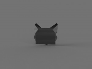 3D LOW POLY CAT FACE PRINTABLE MODEL Model 3D