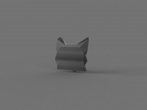 3D LOW POLY CAT FACE PRINTABLE MODEL Model 3D
