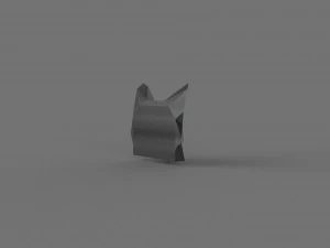 3D LOW POLY CAT FACE PRINTABLE MODEL 3D Model
