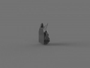 3D LOW POLY CAT FACE PRINTABLE MODEL Model 3D