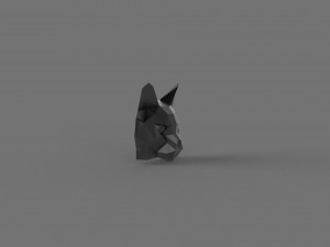 3D LOW POLY CAT FACE PRINTABLE MODEL Model 3D